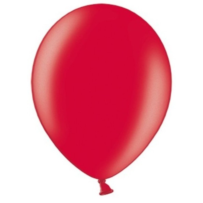 100 Partystar metallic balloons red 30cm