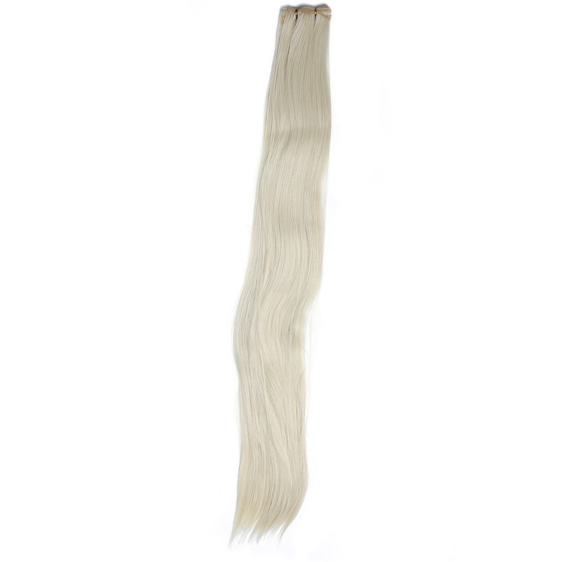 Weft tress synthetic hair sleek for wig extension making light blonde VK-WEFT