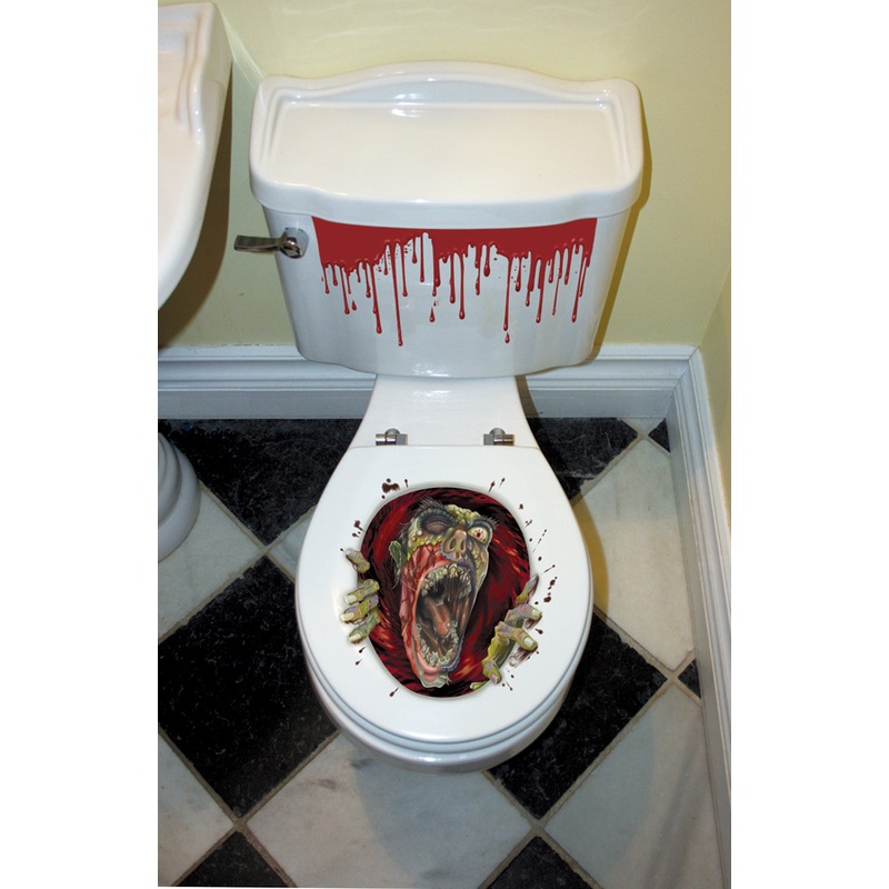 Zombie Town Toilet Sticker Set 60.9 x 30.4cm