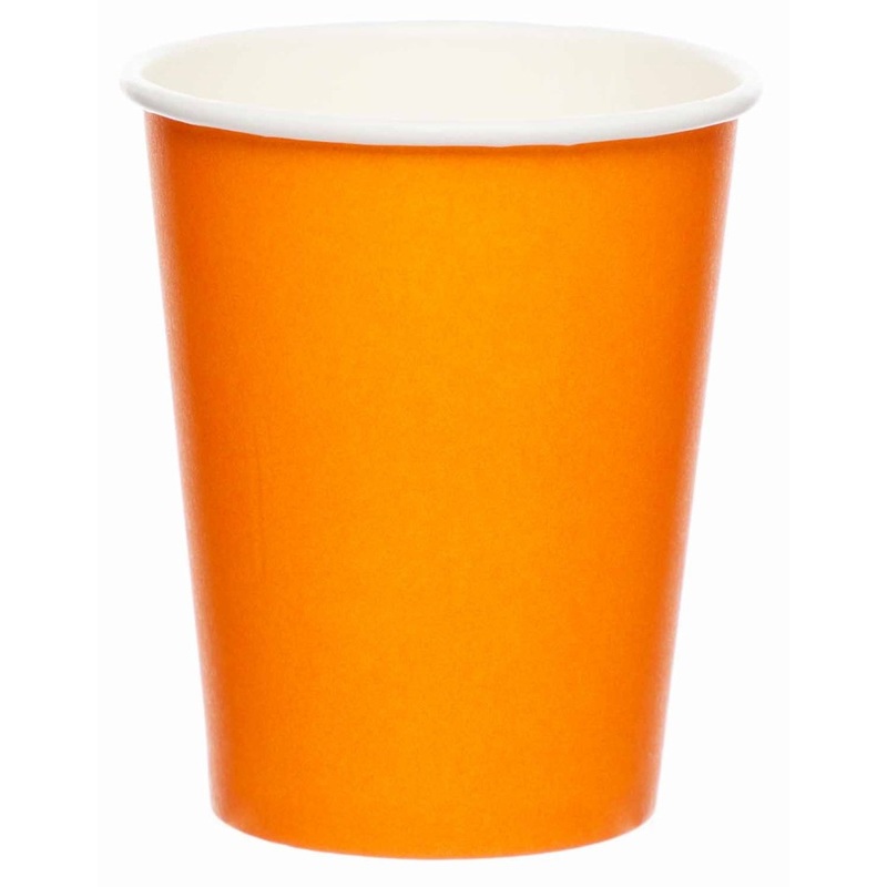 8 Clementine paper cups 227ml