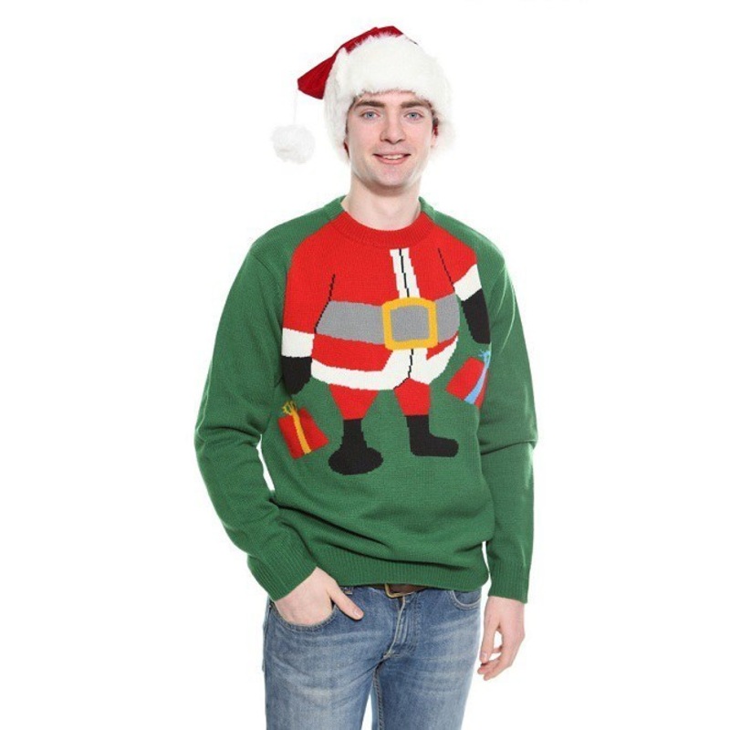 Santa Elf Christmas Jumper Green – Teen