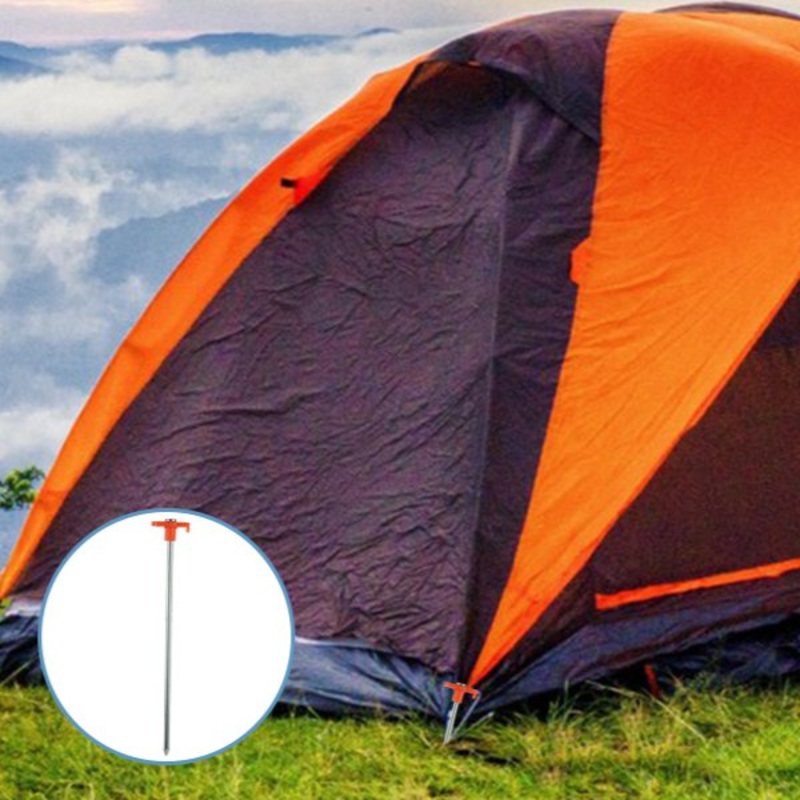 Tent Stake Heavy Duty Stake Tent Spikes for Camping Patio Garden Outdoor Hiking Orange
