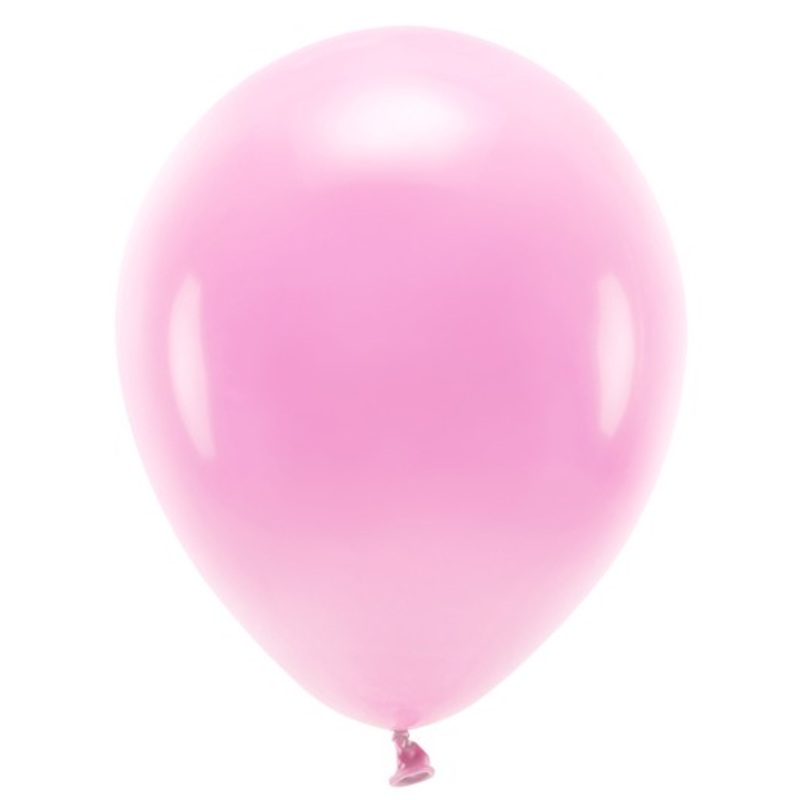 10 eco pastel balloons pink 26cm