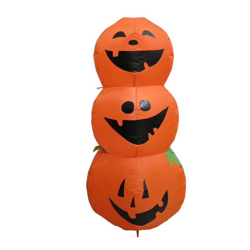 3.5FT Halloween Inflatables Outdoor Pumpkin Combo Blow up Yard Decoration Clearance with LED Lights