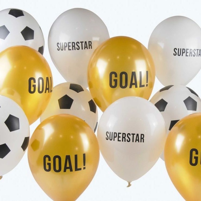12 Perfect Goal balloons 30cm