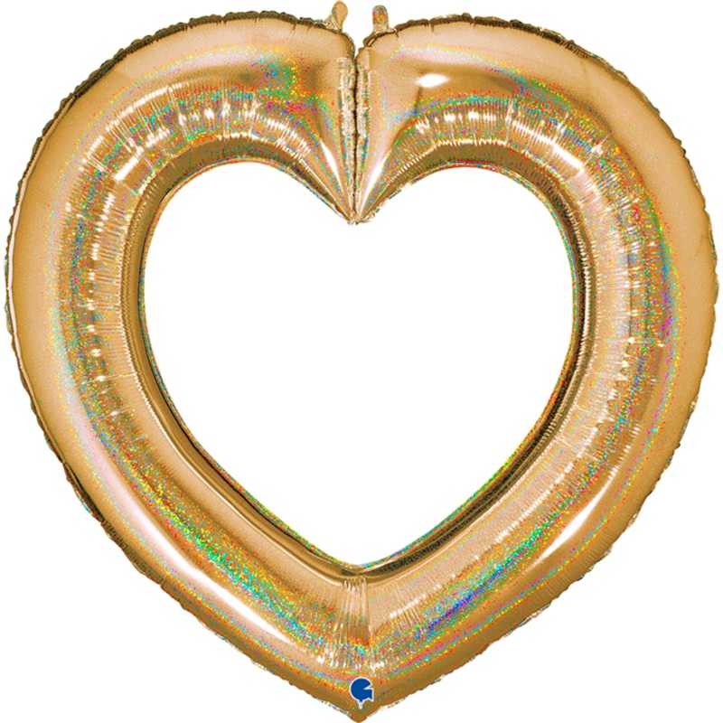 41 Heart Shape Foil – Glitter Gold