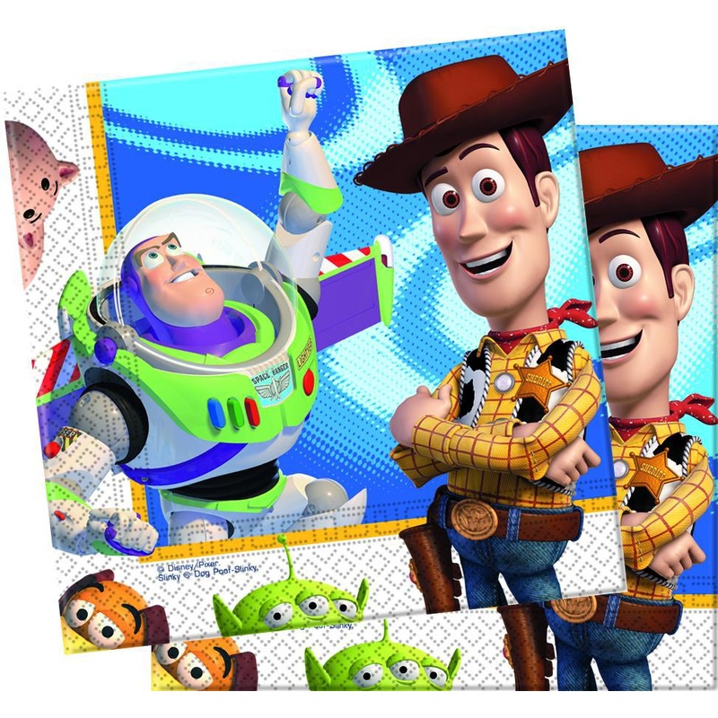 20 Toy Story Power napkins 33 x 33cm