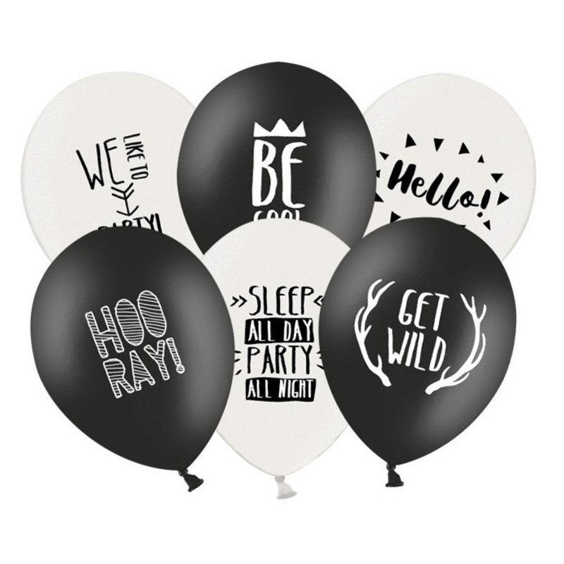 6 party all night balloons 30cm