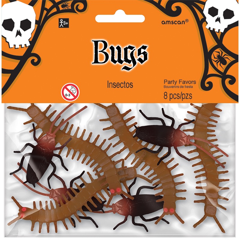 Insect Halloween decoration 8 pieces