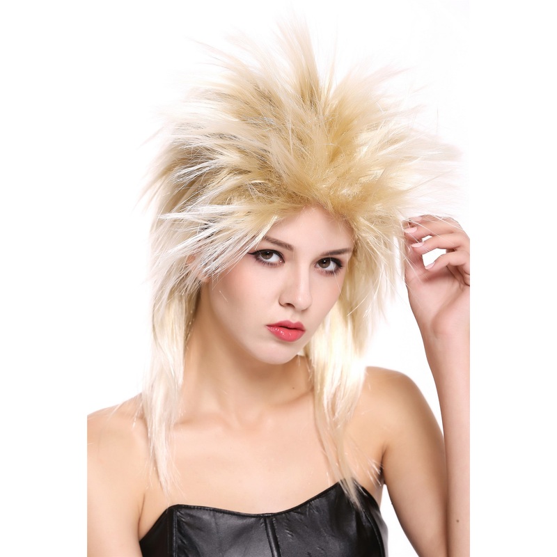 Men & Ladies Party Wig 80s Punk Wave Pop Star Blond Mix 90891-ZA89TZA88