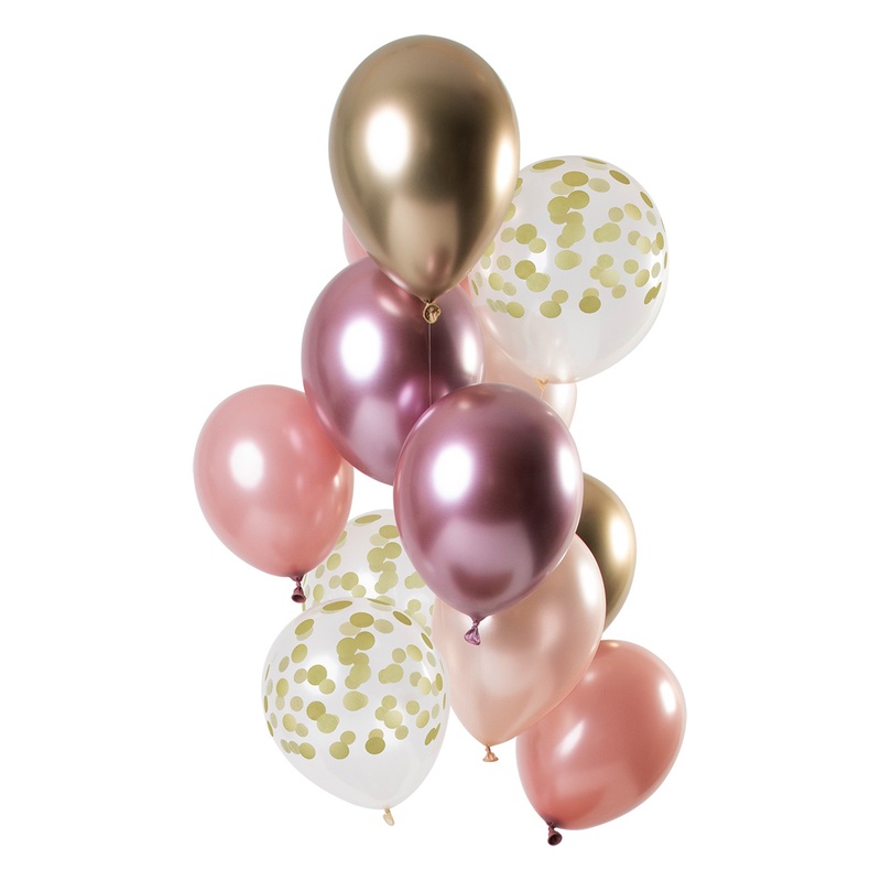 12 latex balloons Golden Blush