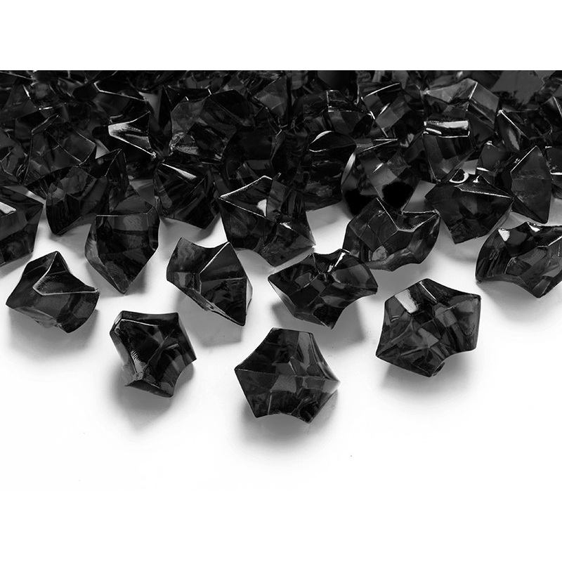 50 black scattered crystals