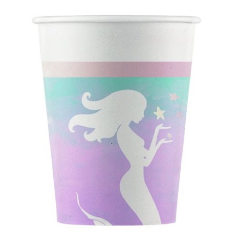 8 Mermaid Adventure paper cups 200ml