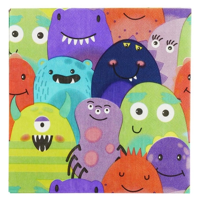 8 monster napkins 33cm
