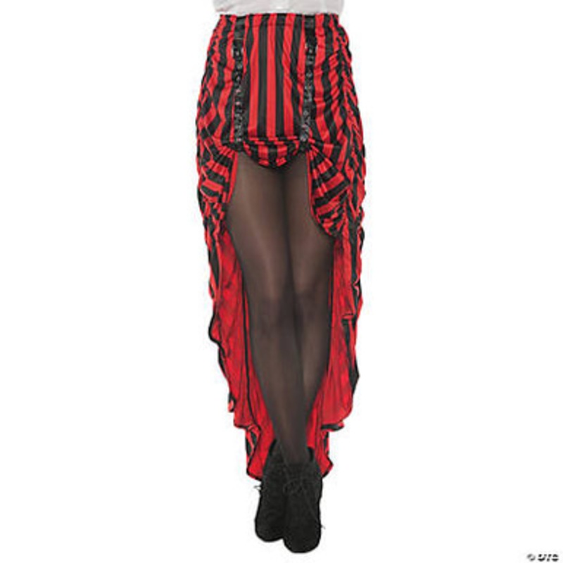 Women’s Steam Punk Skirt-Red/Black Small