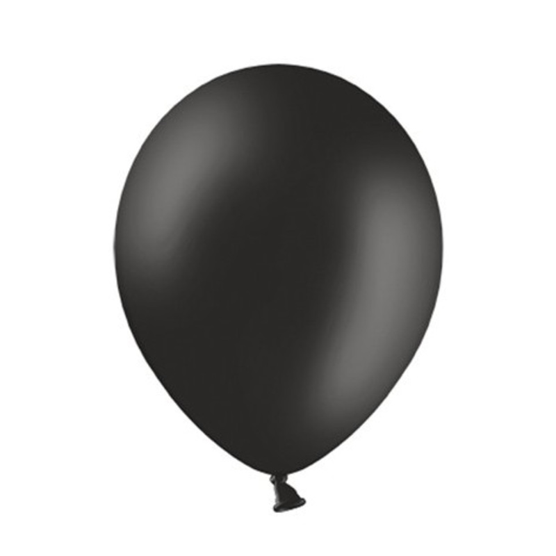 100 party star balloons black 12cm