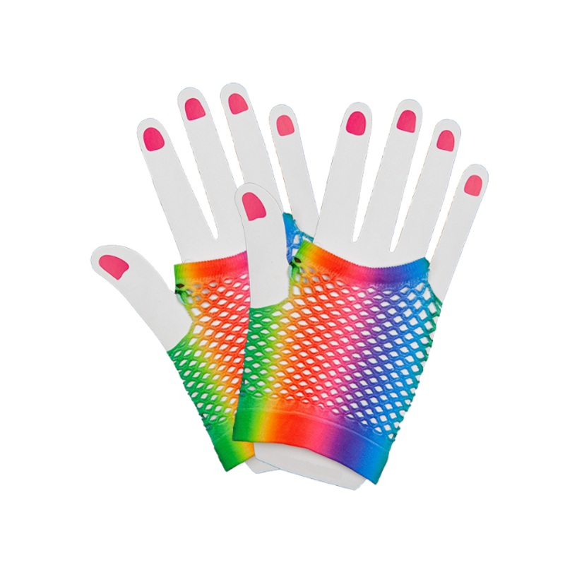80’s Net Gloves – Rainbow