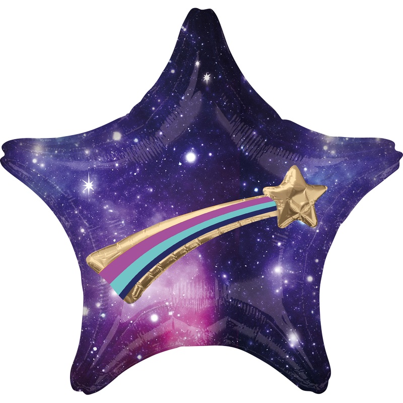 Galaxy falling stars foil balloon