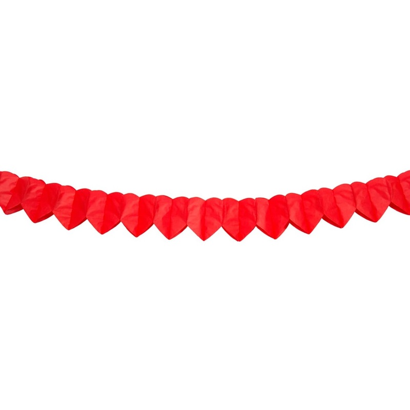 Heart paper garland in love 2m