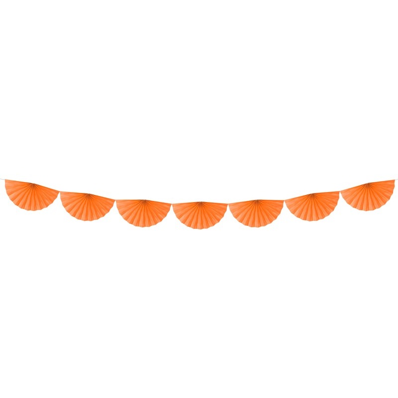 Rosette garland Daphne orange 3m x 40cm
