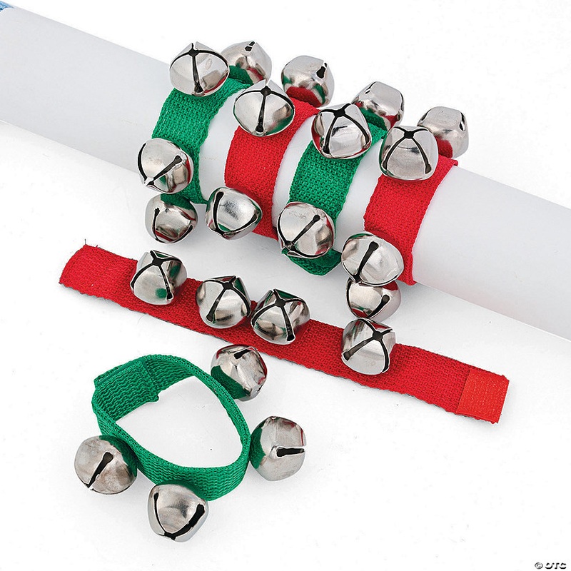 8 – 8 1/4 Bulk 144 Pc. Jingle Bell Red & Green Nylon Christmas Bracelets
