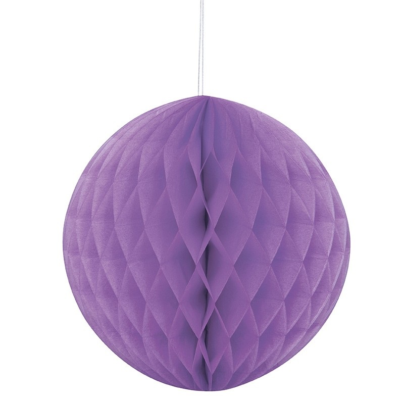 Decorative honeycomb ball purple 20cm