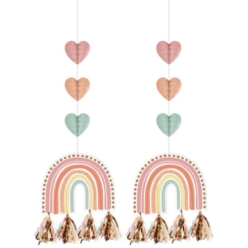 2 Boho rainbow ceiling hangers 91cm