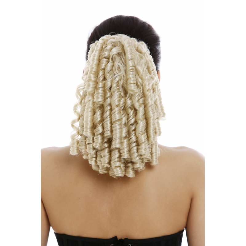 Ponytail Hairpiece baroque ringlets curls voluminous bright blonde N900A+2