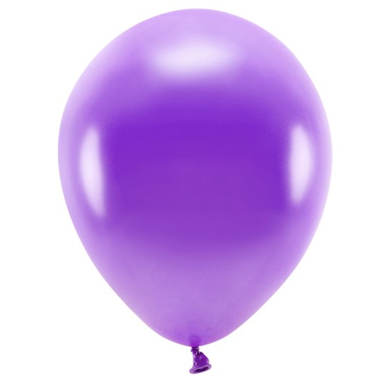 100 eco metallic balloons violet 26cm