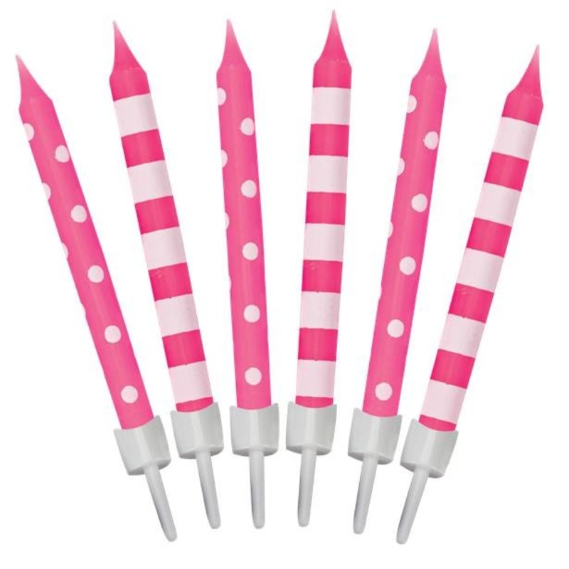 12 cake candles Birthday Child pink
