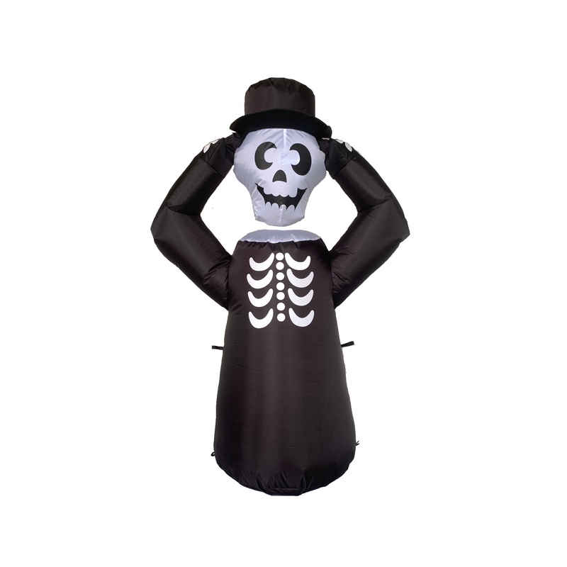 4FT Halloween Skull Skeletons Ghost Grim Reaper Indoor Outdoor LED Decoration