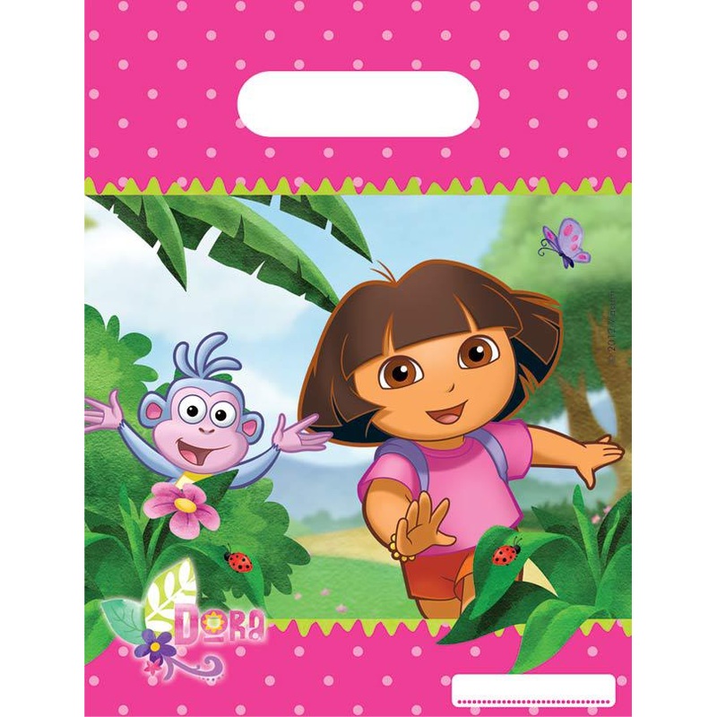 6 Dora’s Adventure gift bags 16.5 x 23cm