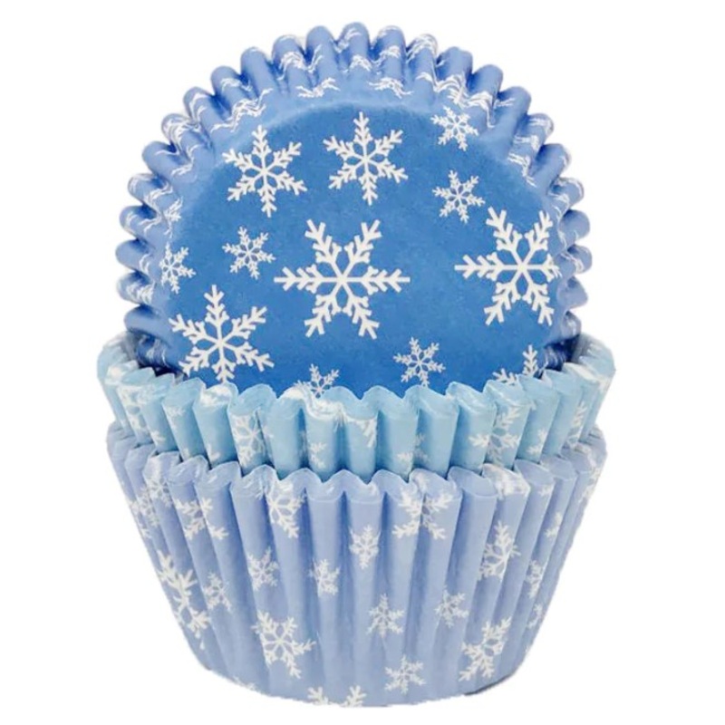 75 snowflake muffin cups