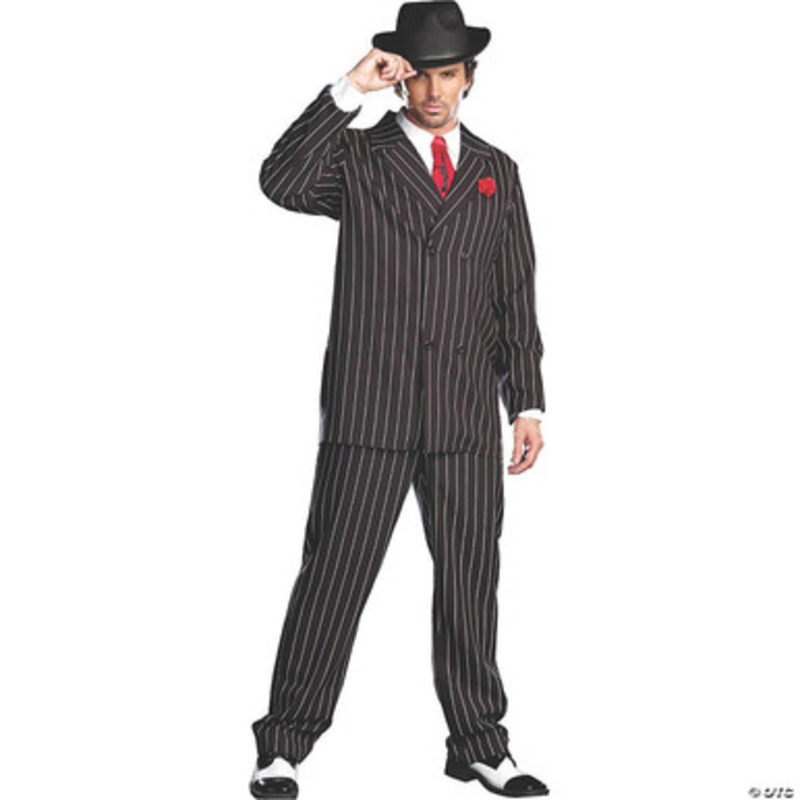 Gangsta Suit Blk/Wht -Men’s  Medium