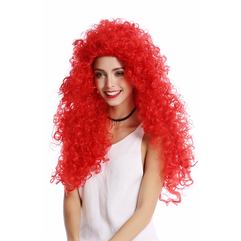 Lady Cosplay Wig very long massive volume curls curly mane fiery red YZF-4380-113