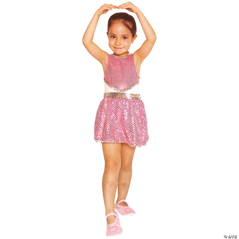 Pink and White Ballerina Leotard Girl Child Halloween Costume – Medium