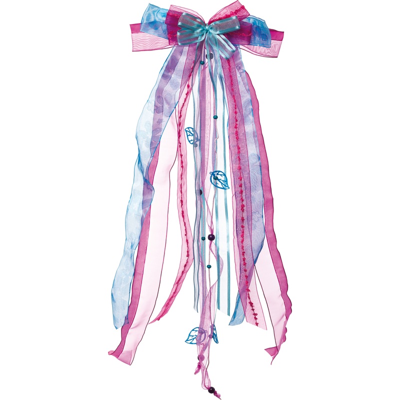 Shoulder bag ribbon pink-blue 23 x 50cm