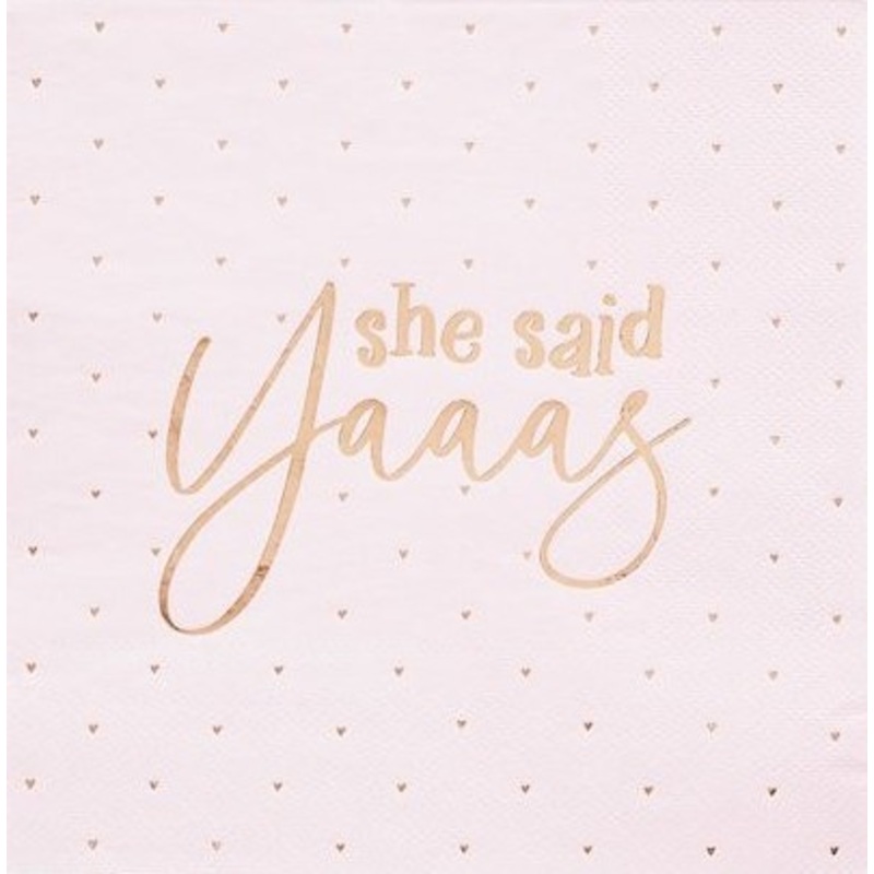 10 Brides Babes napkins 33cm