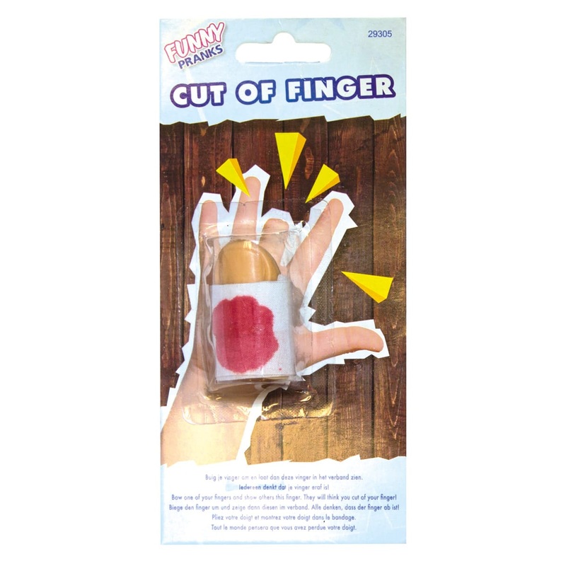 Severed finger joke article