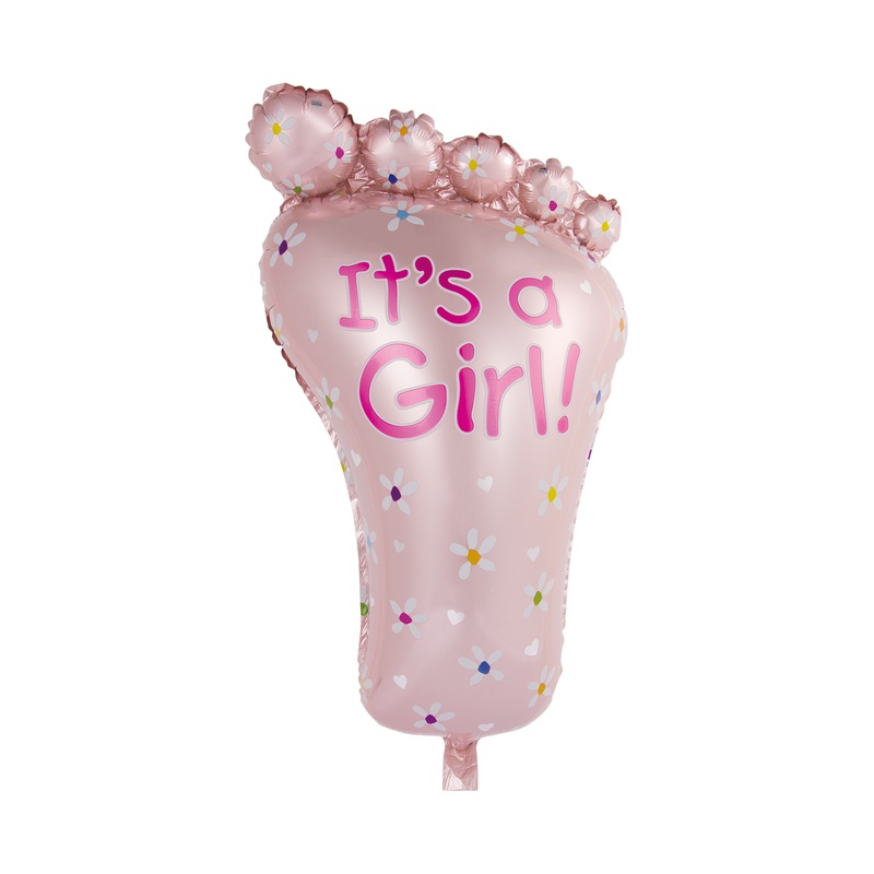 XL Baby shower foil balloon Its a girl pink 80cm