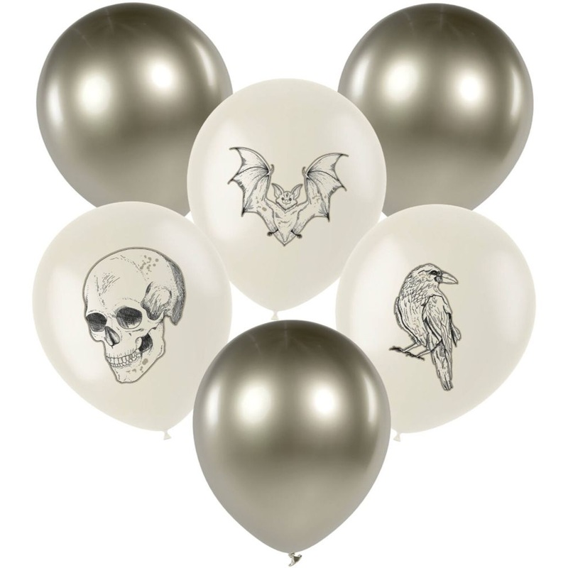 6 Creepy Glamour Balloons 23cm