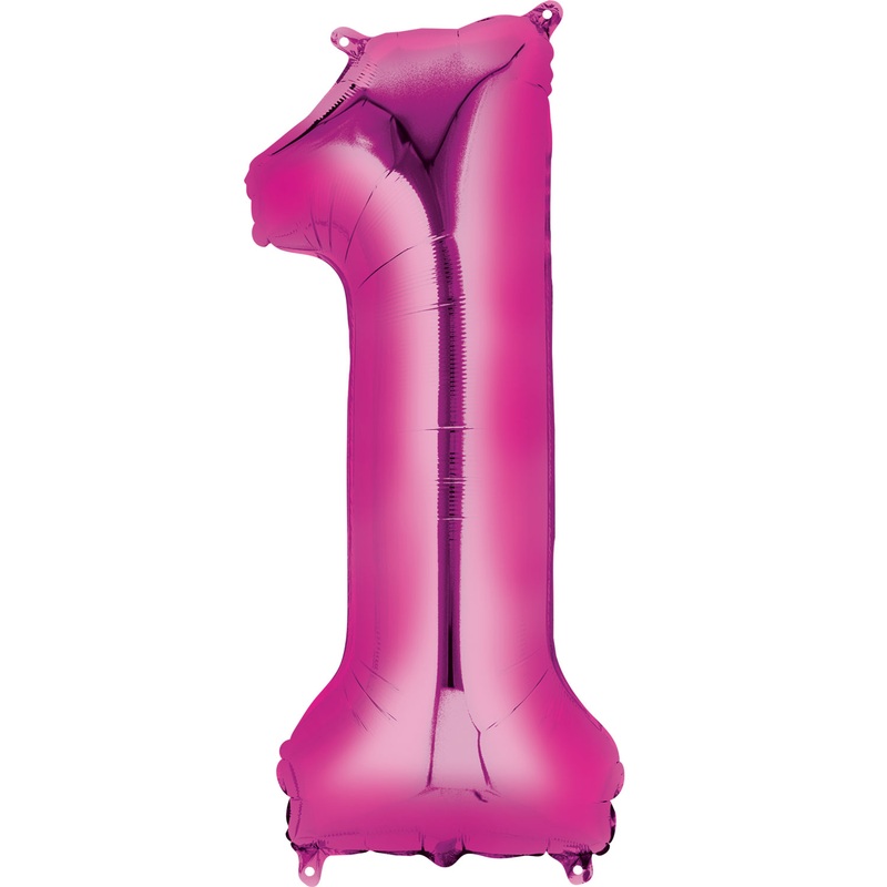 16” Number 1 Pink Air Fill Balloon