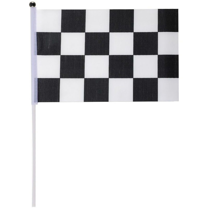 4 Formula 1 finish line flags 20.5 x 30 cm