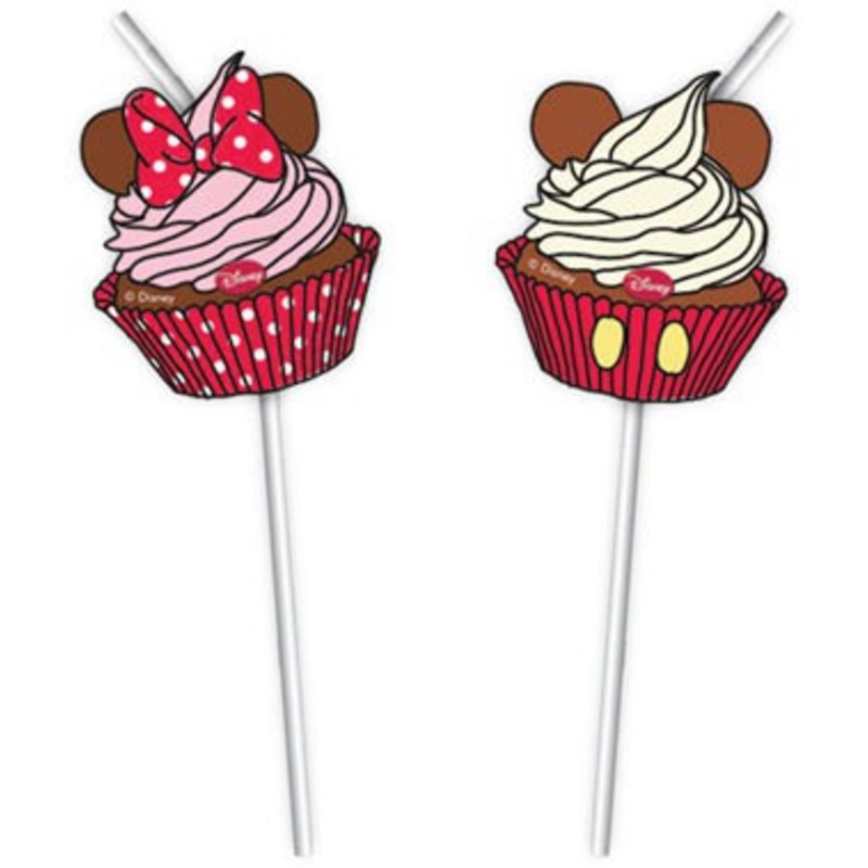 6 Minnies Bistrot Cupcake Straws 24cm