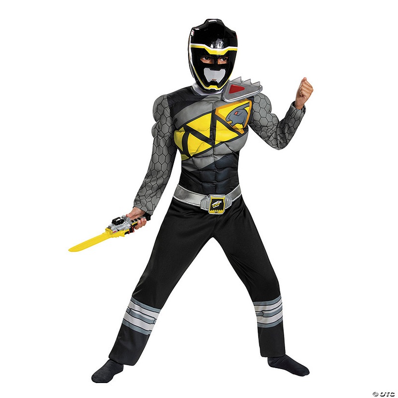 Boy’s Black Ranger Muscle Dino Charge Costume