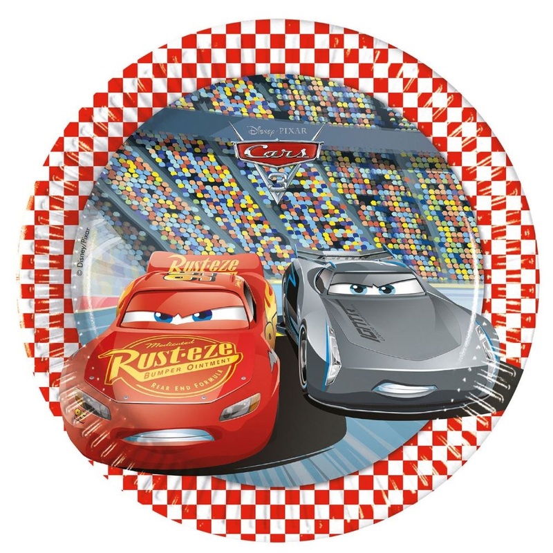8 paper plates Cars Evolution 20cm