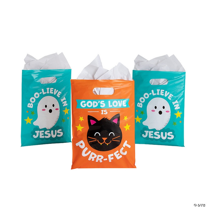 Bulk  50 Pc. Religious Halloween Character Favor Bags