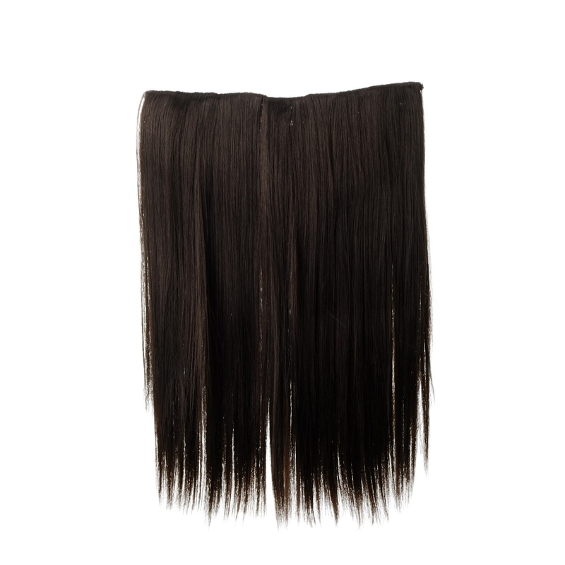 Hairpiece Hair Extension 5 Clips Straight Brown Medium Brown L30173-6
