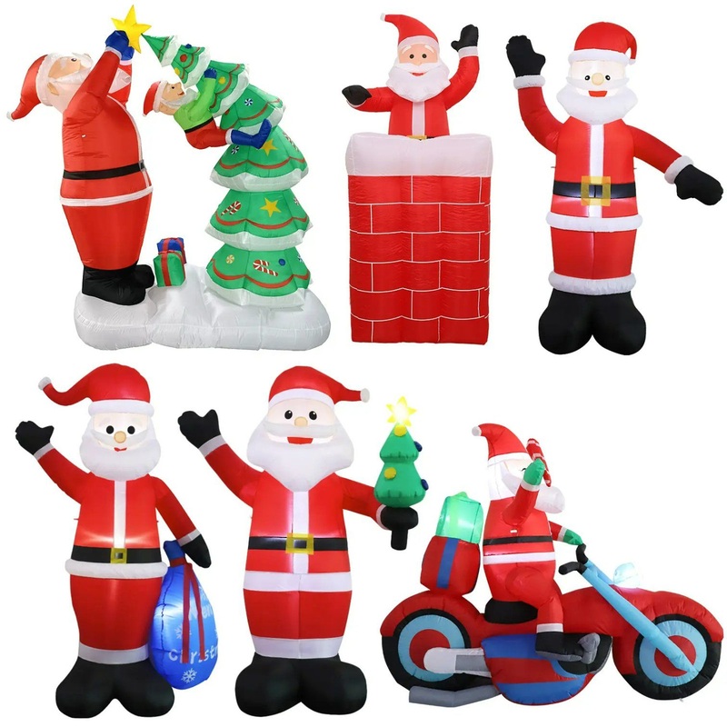 Source Factory Customization Hundreds of Santa Claus Christmas Inflatable Decoration for Outdoor Indoor