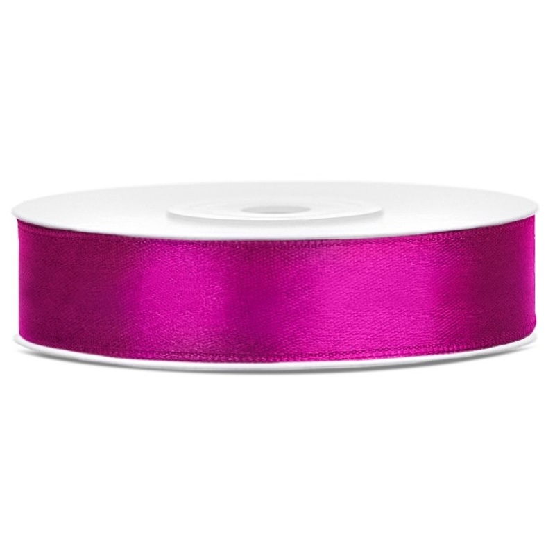 25m satin ribbon fuchsia
